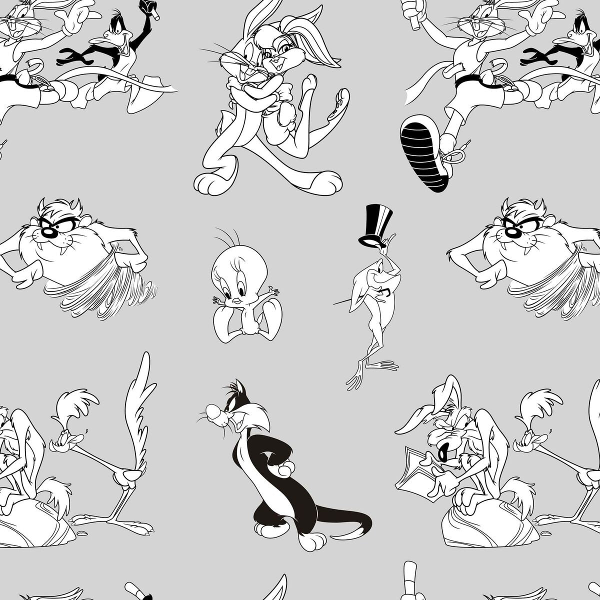 Looney Tunes Duvet Cover Looney BN White black 260 x 240 cm