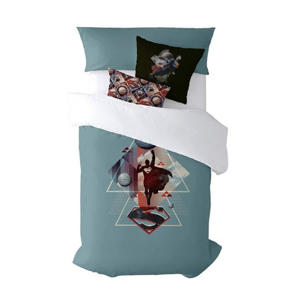 Superman Geometric Green Duvet Cover 240 x 220 cm