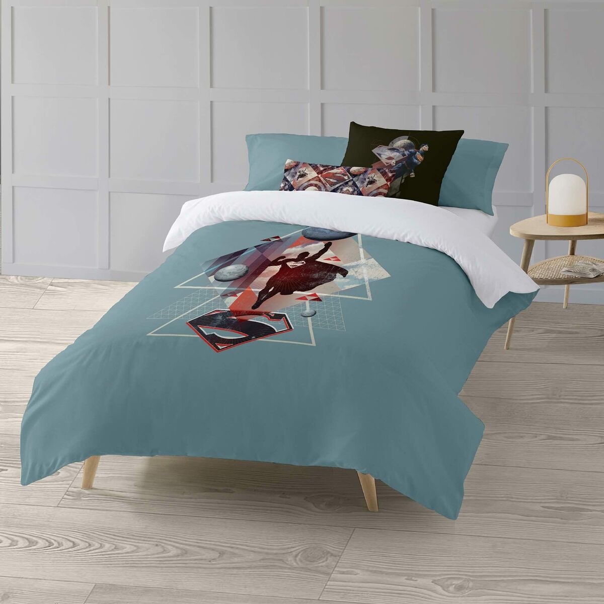 Superman Geometric Green Duvet Cover 240 x 220 cm