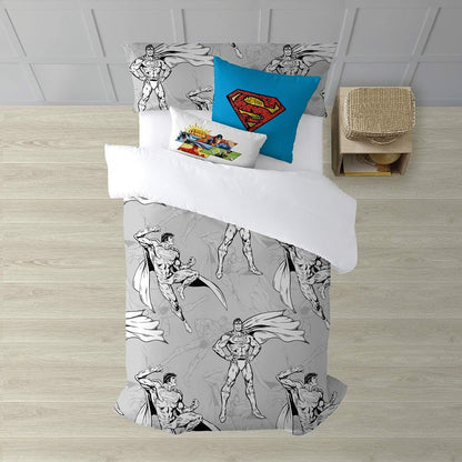 Superman Duvet Cover Superman Gray 180 x 220 cm