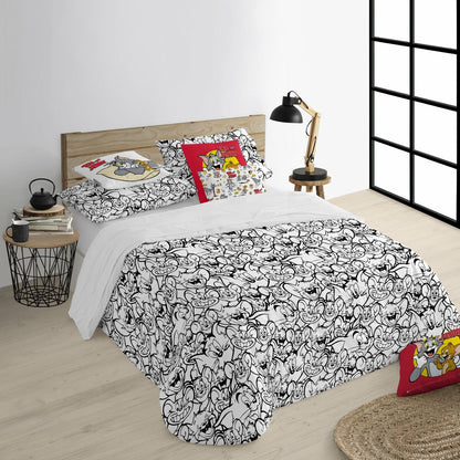 Tom &amp; Jerry Duvet Cover Tom &amp; Jerry Black &amp; White 200 x 200 cm