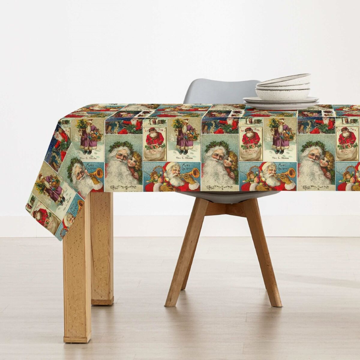 Belum Vintage Christmas stain-resistant resin tablecloth 140 x 140 cm