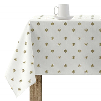 Belum Snowflakes Gold stain-resistant resin tablecloth 100 x 140 cm