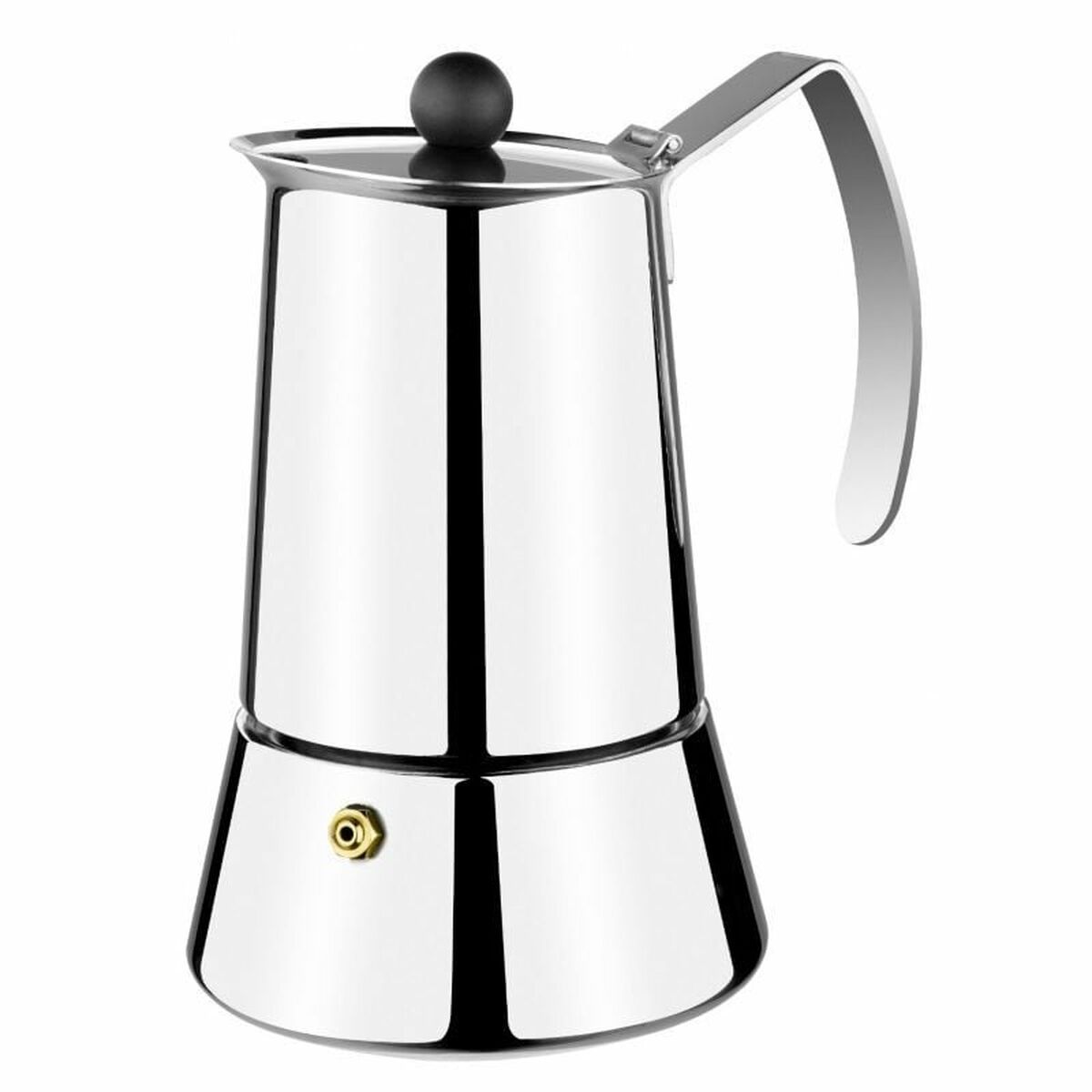 Monix M630004 Italian Coffee Maker Silver Steel 4 Cups