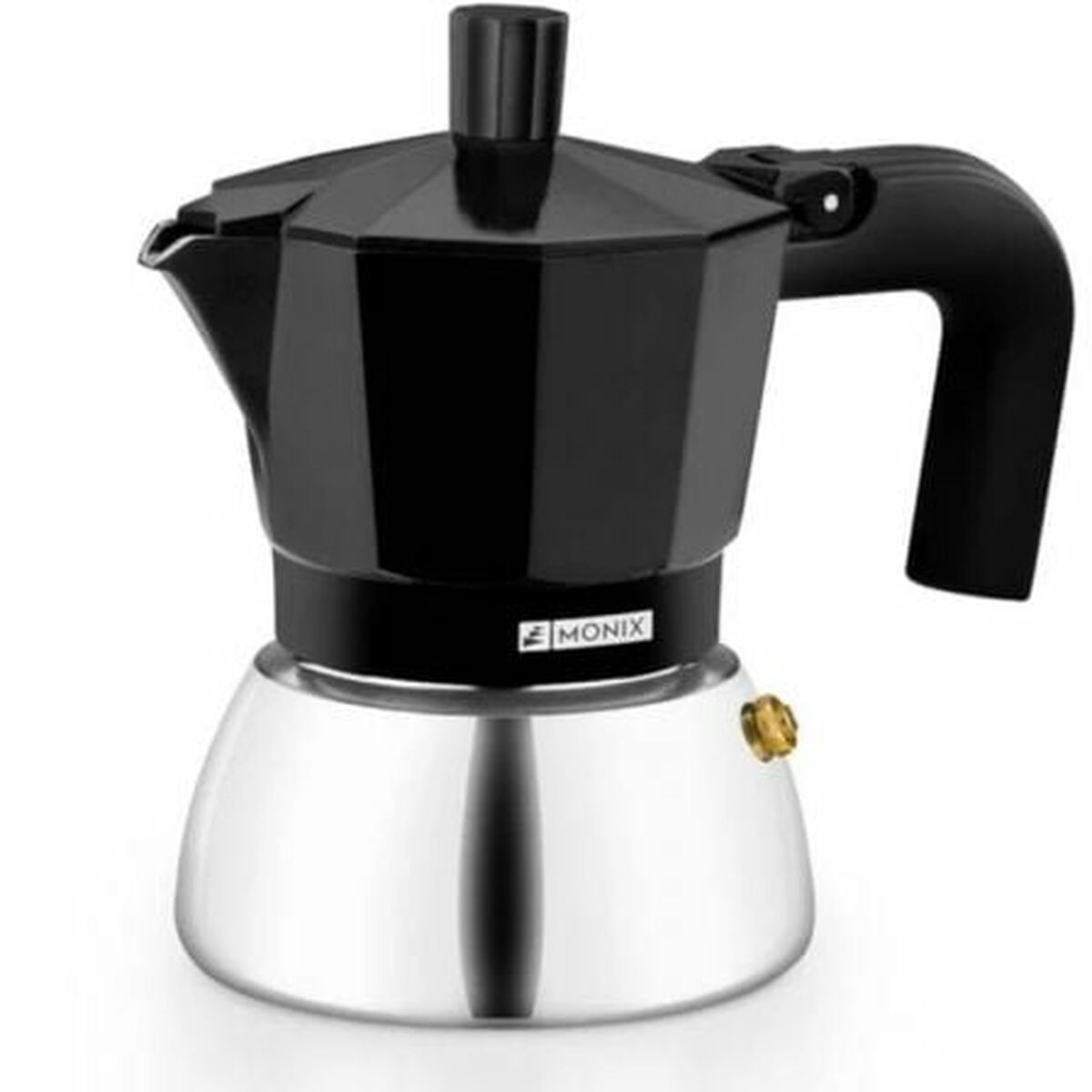 Cafetera Italiana Monix INOX BLACK 3T Negro