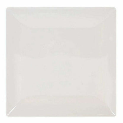 La Mediterránea Elite Ivory Stoneware Flat Plate 26.5 x 26.5 x 2.5 cm (6 Units)