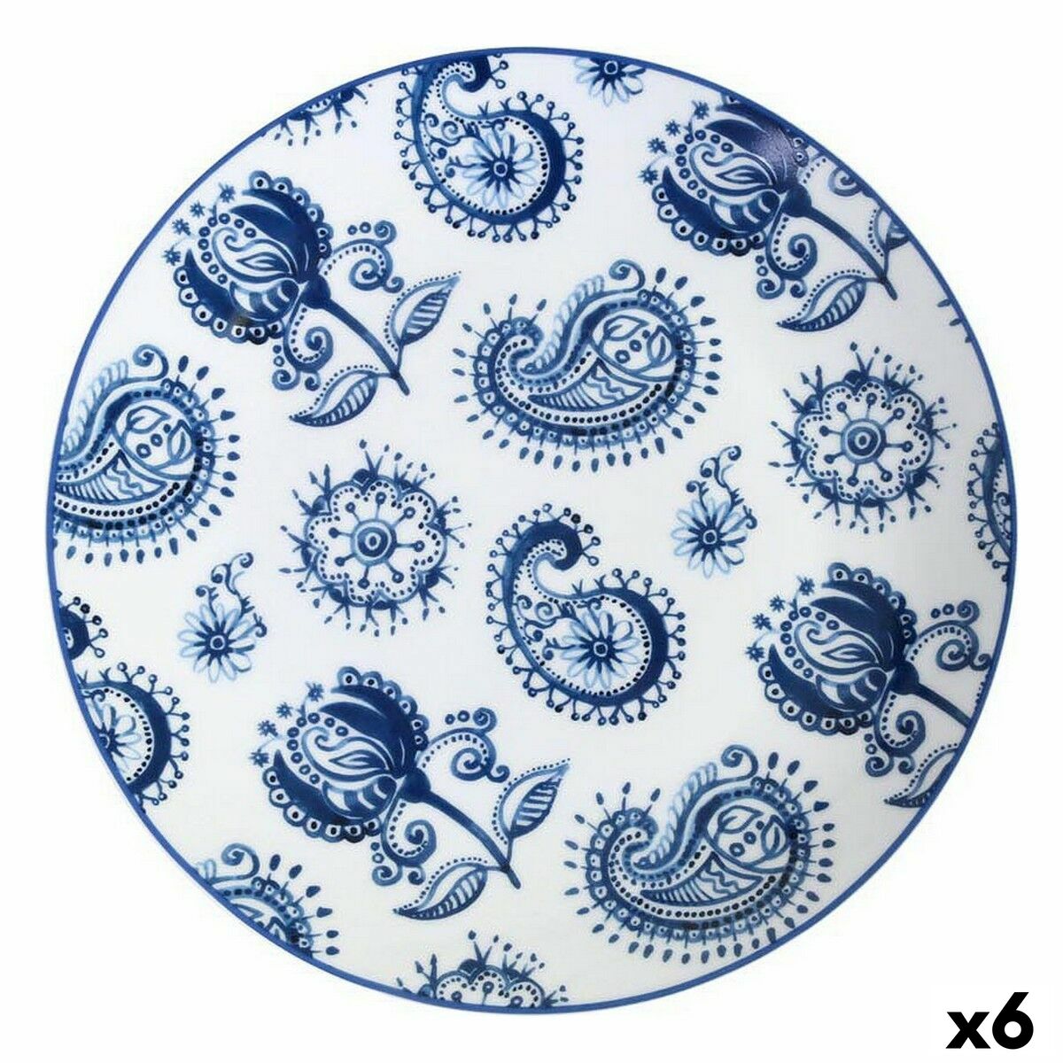 Santa Clara Porcelain Flat Plate Ø 27 cm (6 Units)