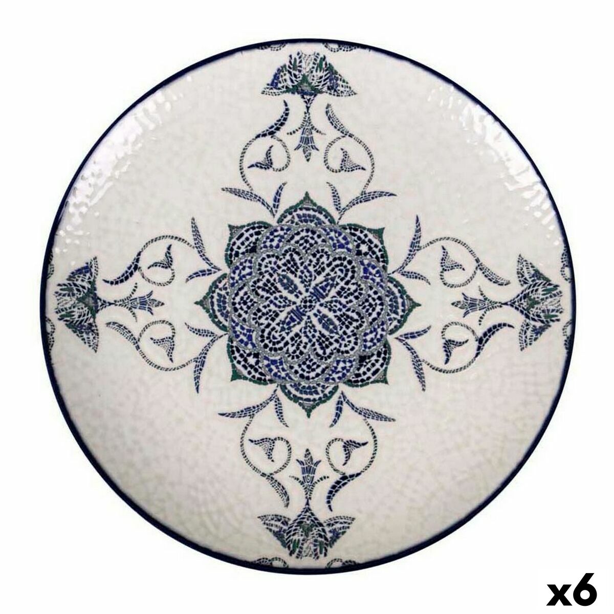 La Mediterránea Rosetta Porcelain Flat Plate (6 Units)