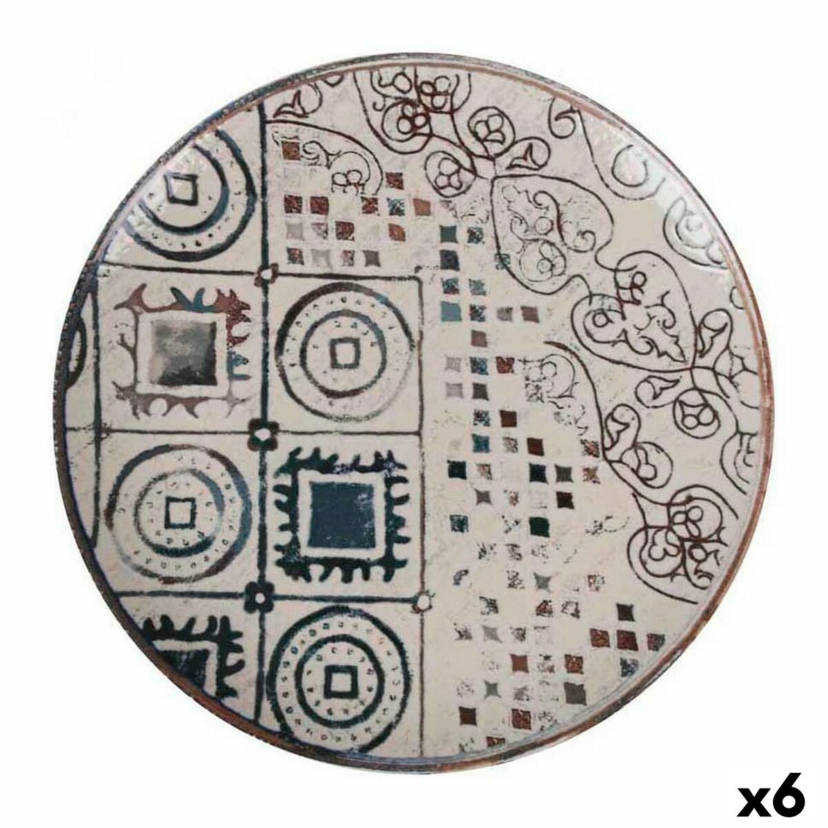 La Mediterránea Greece Porcelain Flat Plate (6 Units)