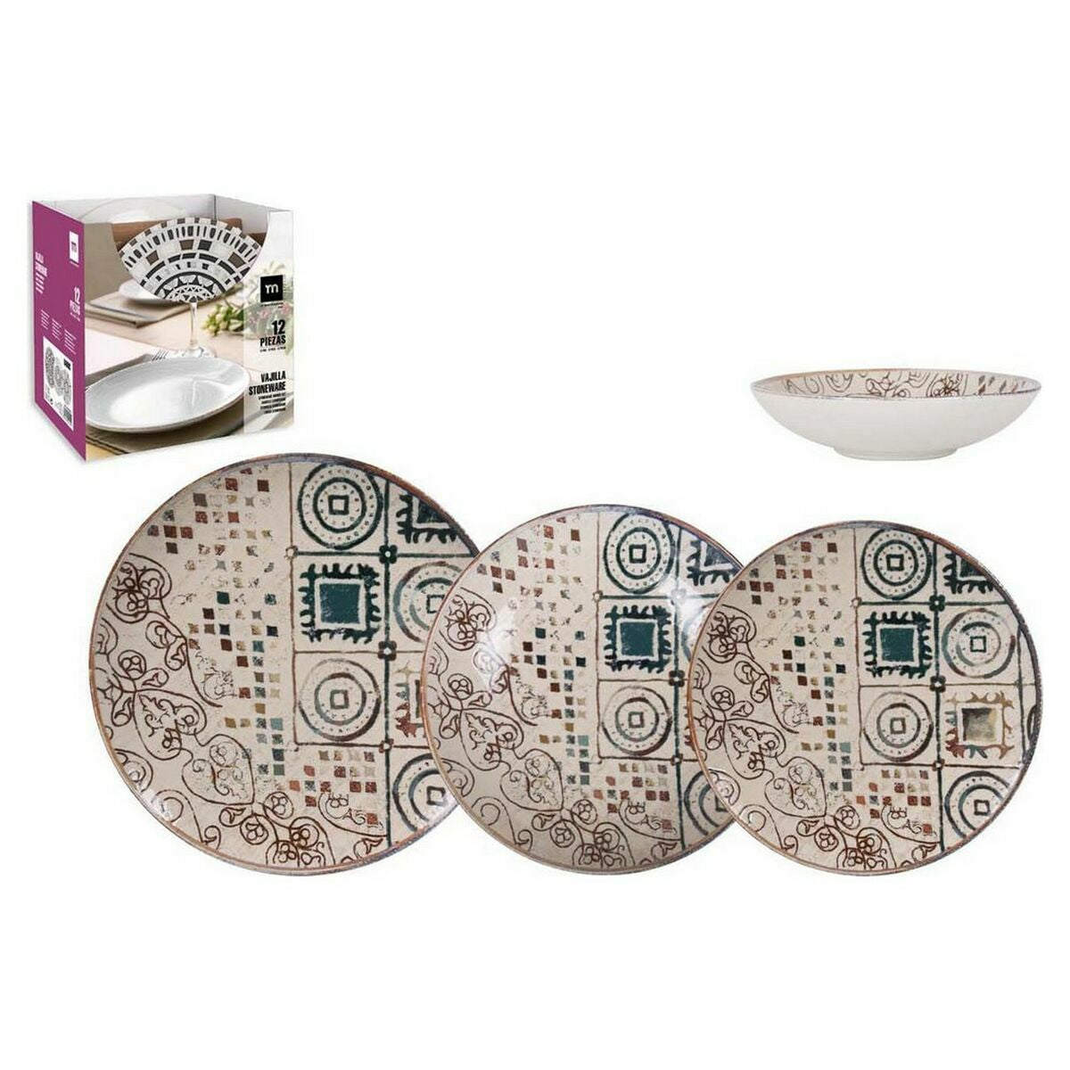 Crete Inde Porcelain Dinnerware Set (2 Pieces)