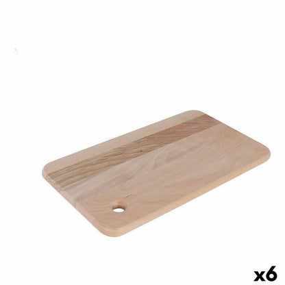 Tabla de cortar Quttin Quttin Marrón Madera 37 x 22 cm (6 Unidades)