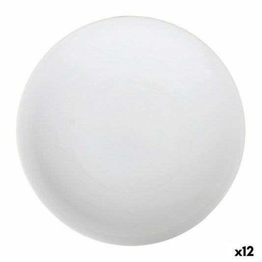 Plato Llano La Mediterránea Marina Porcelana Blanco (12 Unidades) (Ø 25 cm)