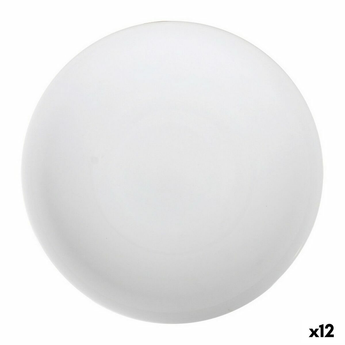 La Mediterránea Marina White Porcelain Flat Plate (12 Units) (Ø 25 cm)