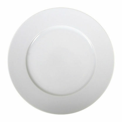 Plato Llano La Mediterránea Saler Porcelana Blanco (12 Unidades) (Ø 25 cm)