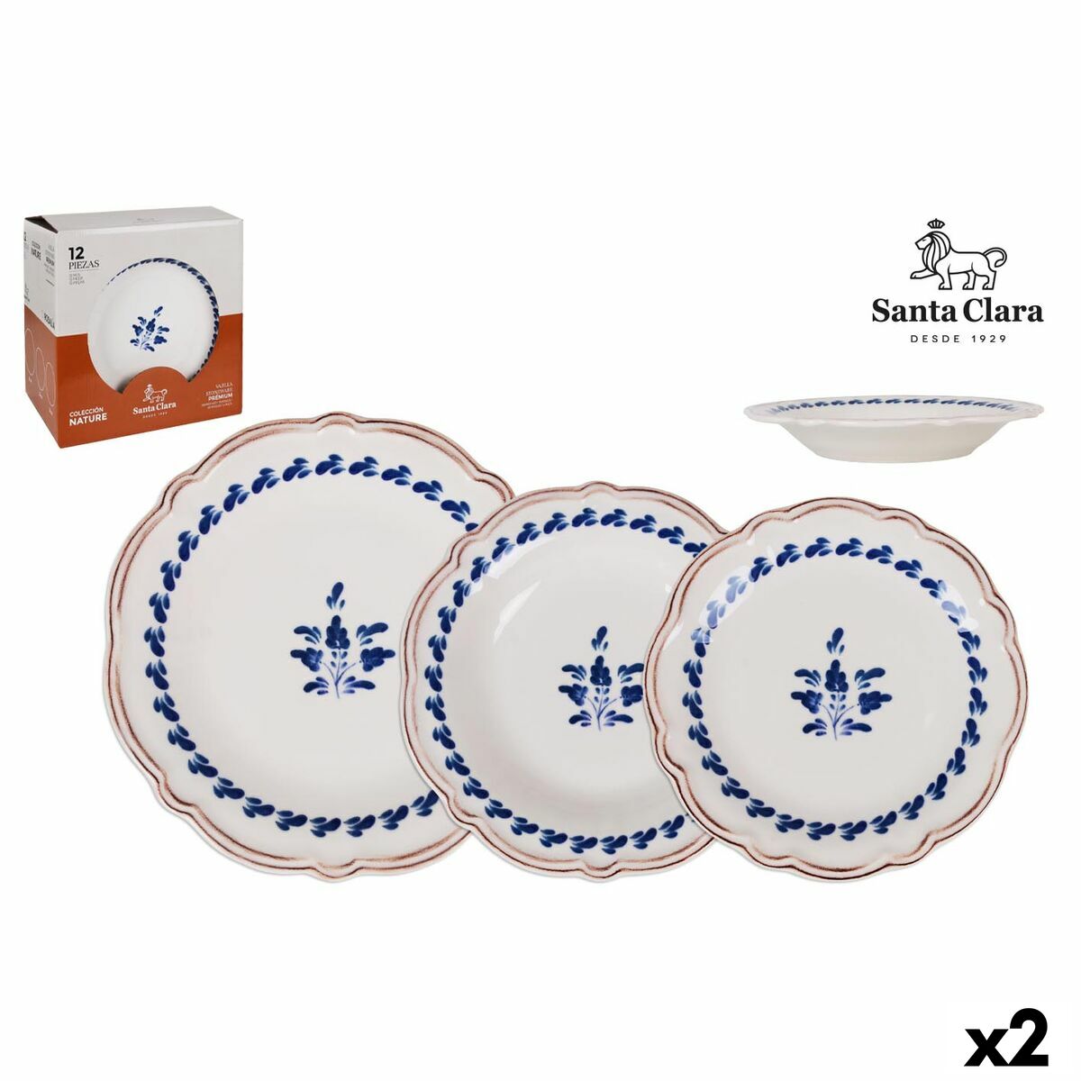 Santa Clara Lousame 12-Piece Dinnerware Set (2 Units)