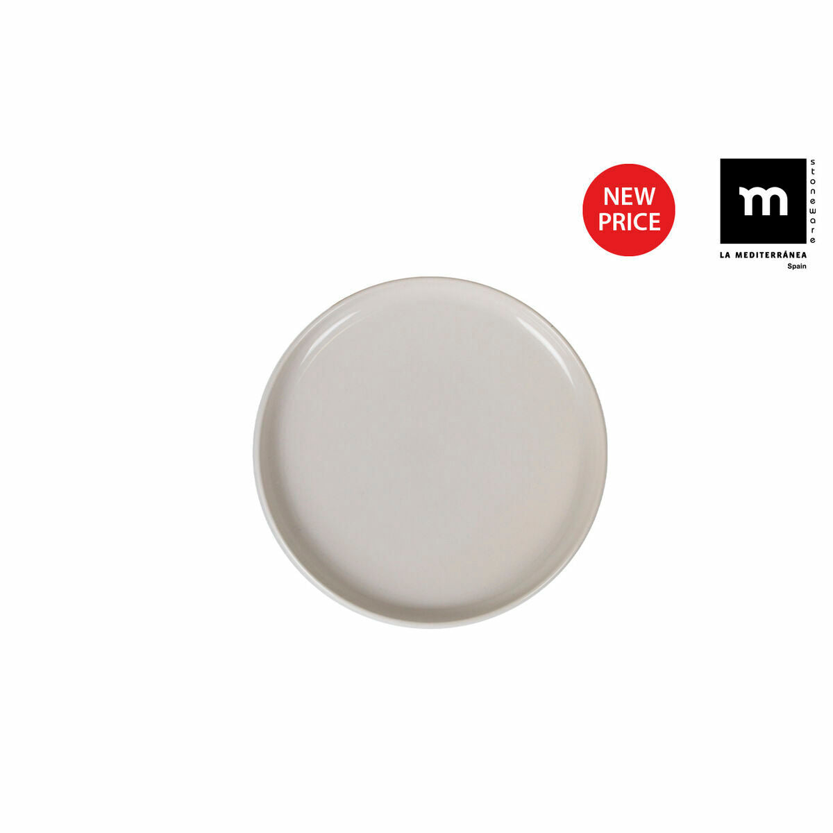 La Mediterránea Ivory Glossy Round Flat Plate (6 Units)