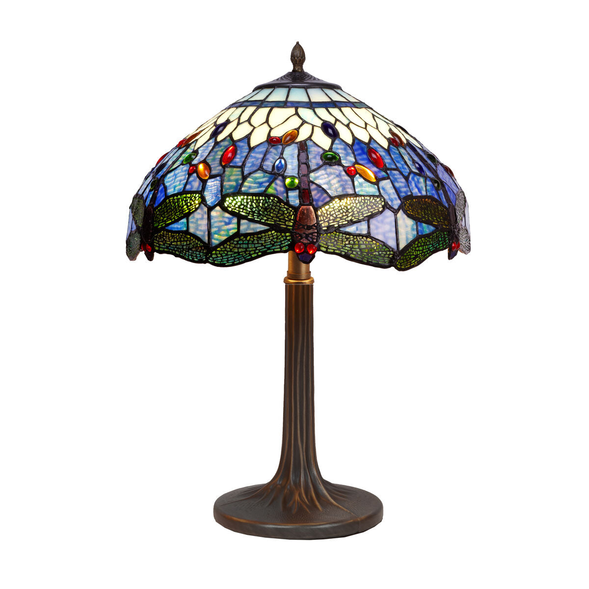 Viro Belle Epoque Table Lamp Blue Zinc 60 W 40 x 62 x 40 cm