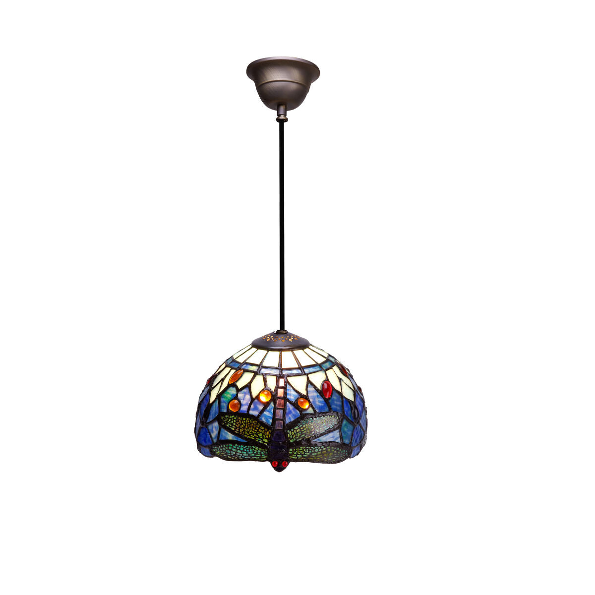 Viro Belle Epoque Ceiling Lamp Blue Iron 60 W 20 x 125 x 20 cm