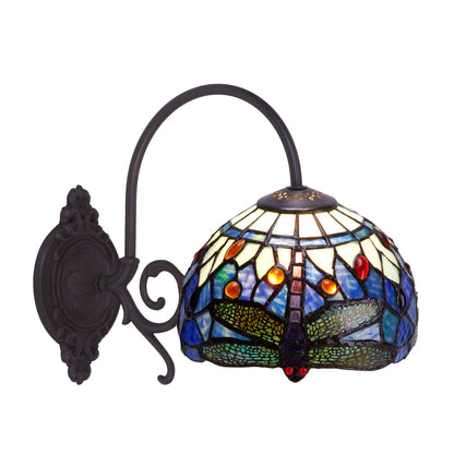 Viro Belle Epoque Wall Sconce Blue Brass 60 W 20 x 26 x 33 cm