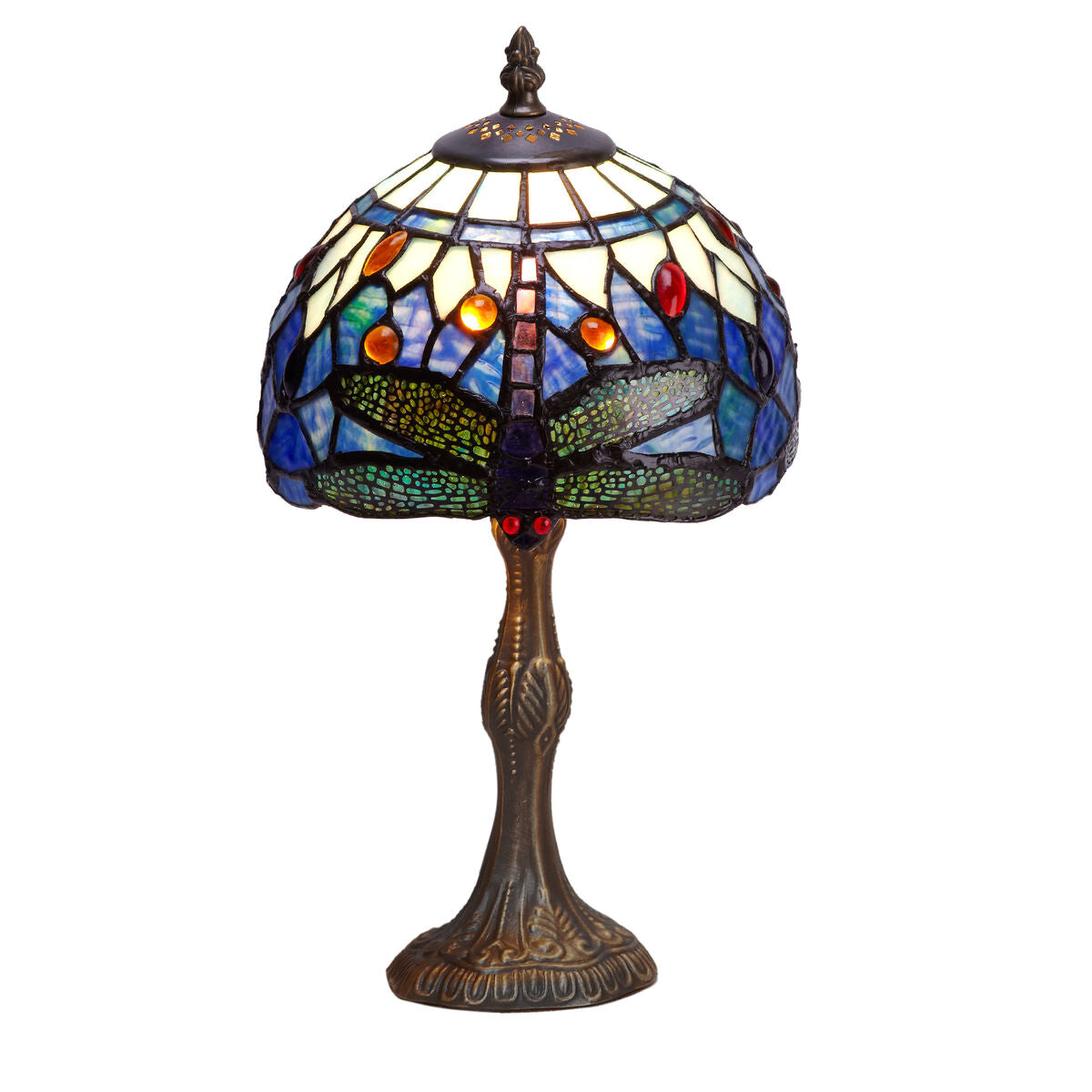 Viro Belle Epoque Table Lamp Blue Zinc 60 W 20 x 37 x 20 cm