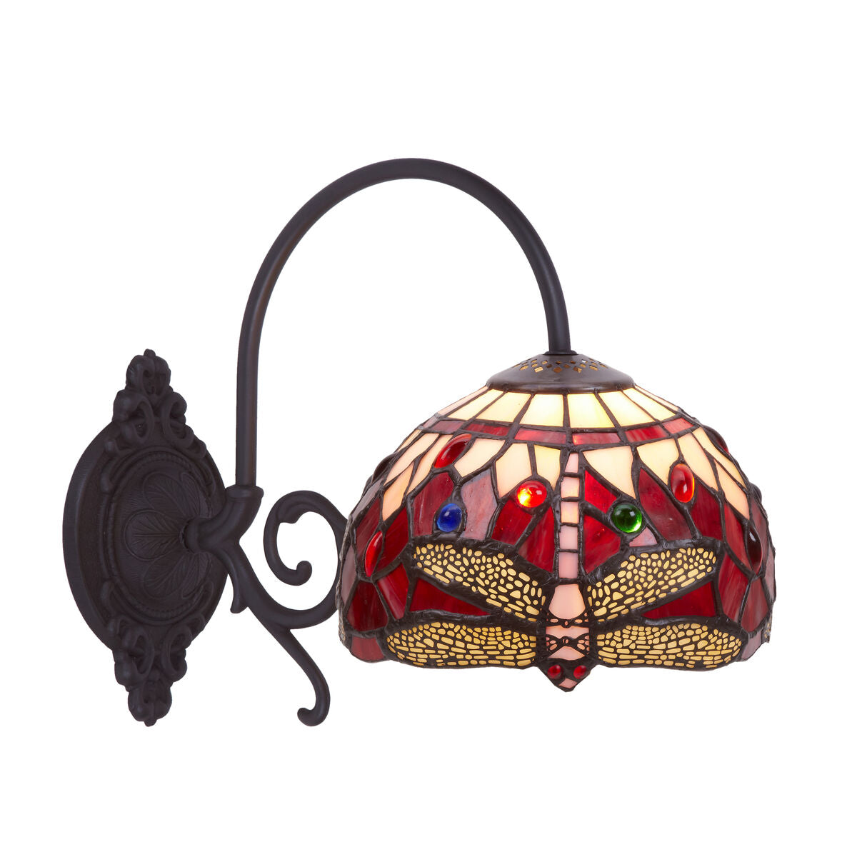 Viro Belle Rouge Garnet Wall Sconce Brass 60 W 20 x 26 x 33 cm