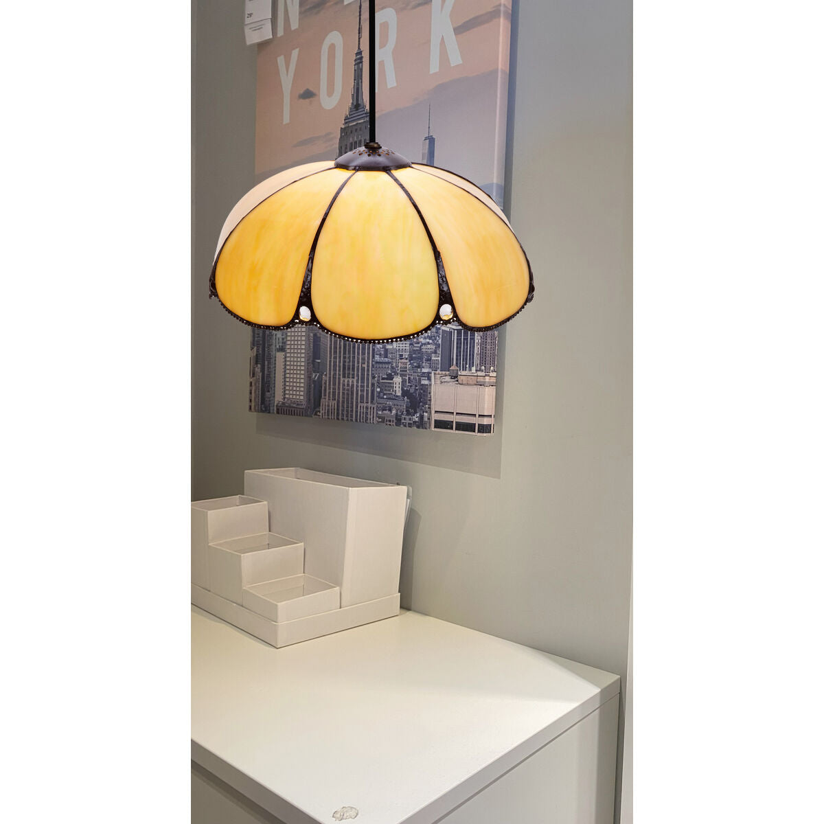 Viro Ceiling Lamp Beige Iron 60 W 30 x 30 x 30 cm