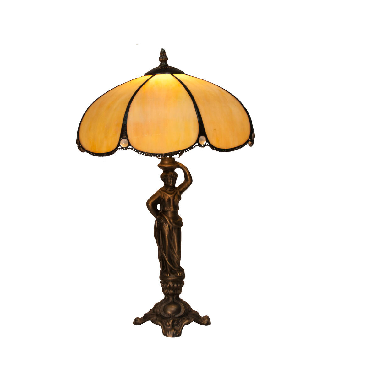 Viro Virginia Beige Zinc Table Lamp 60 W 30 x 50 x 30 cm