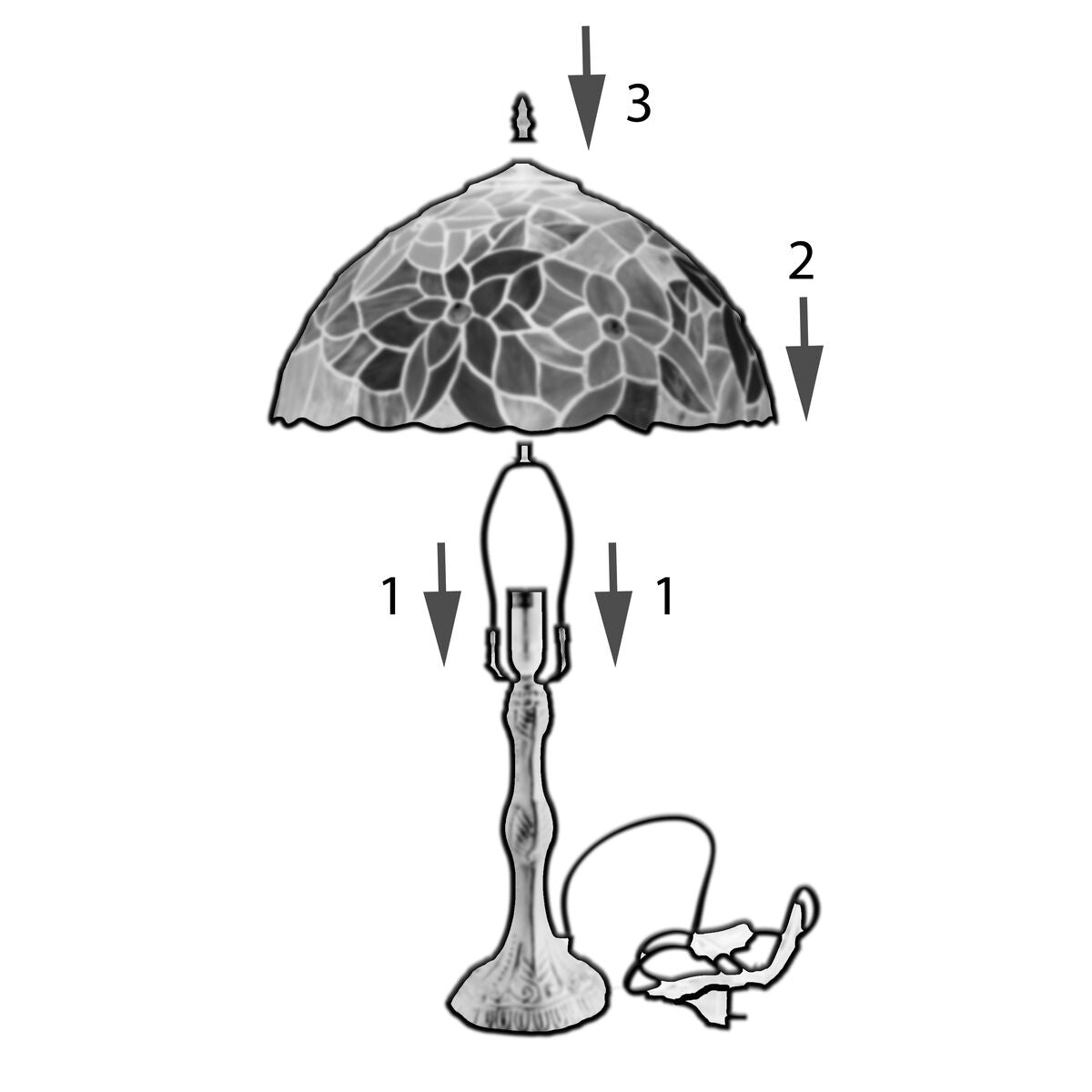 Viro Güell Table Lamp Multicolor Zinc 60 W 20 x 37 x 20 cm