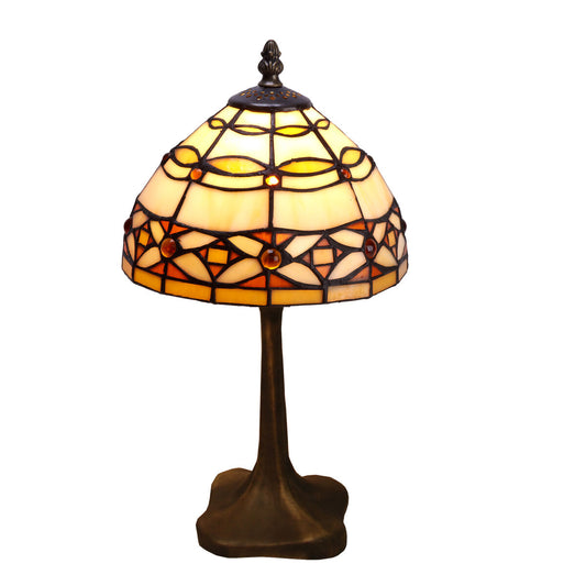 Viro Table Lamp Ivory Brown Zinc 60 W 20 x 37 x 20 cm