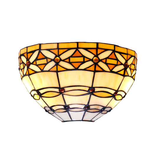 Viro Wall Sconce Ivory Brown Iron 60 W 30 x 19 x 13 cm