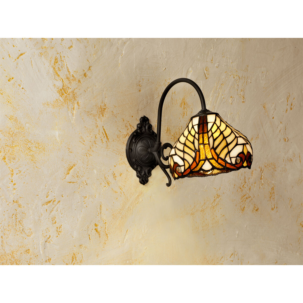 Viro Dalí Amber Wall Sconce Brass 60 W 20 x 26 x 33 cm