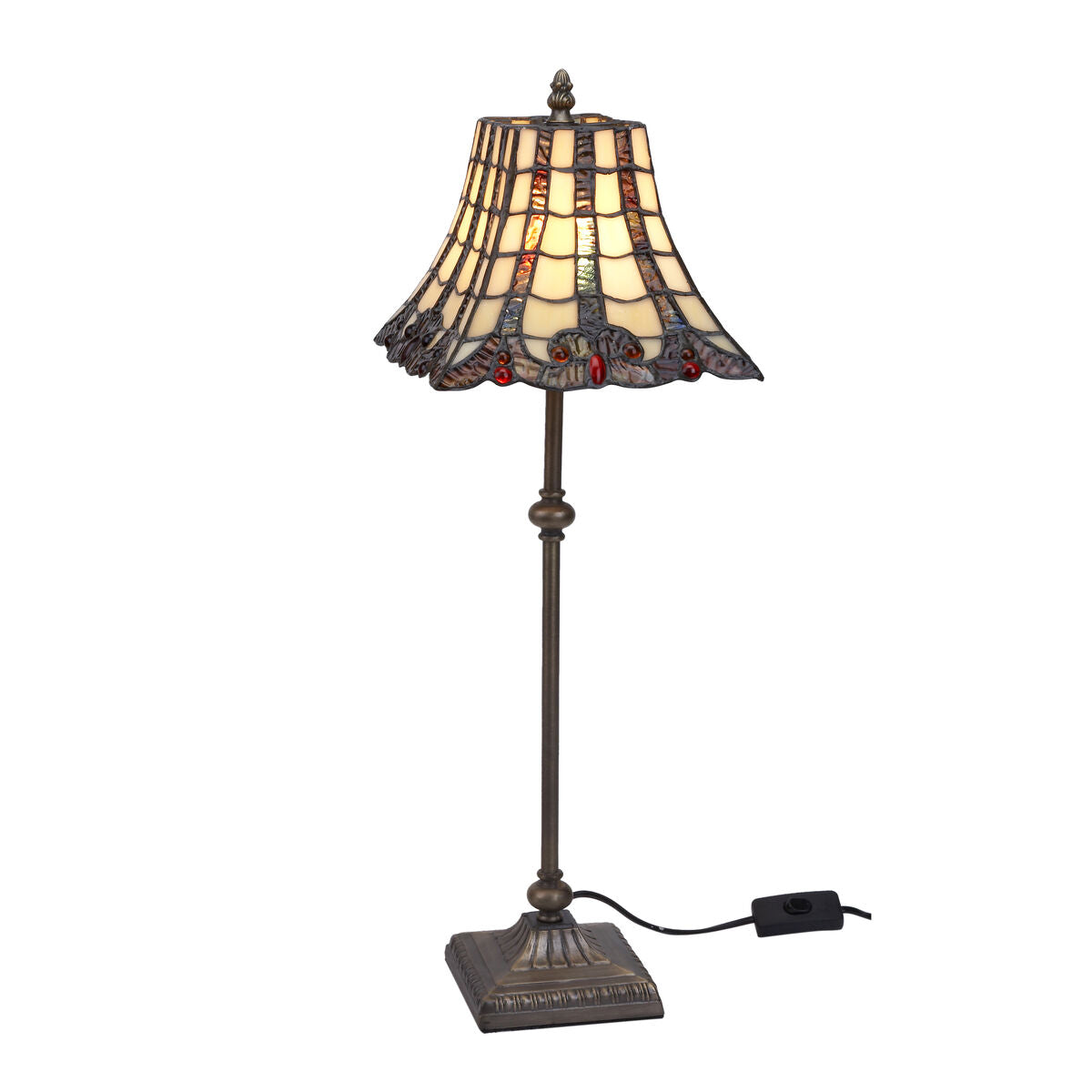 Viro Lighting Cream Zinc Table Lamp 60 W 20 x 60 x 20 cm