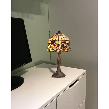 Viro Hexa Ivory Zinc Table Lamp 60 W 20 x 37 x 20 cm