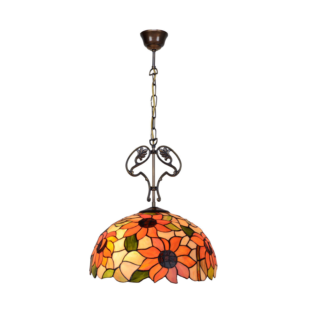 Viro Diamond Amber Iron Ceiling Lamp 60 W 40 x 135 x 40 cm