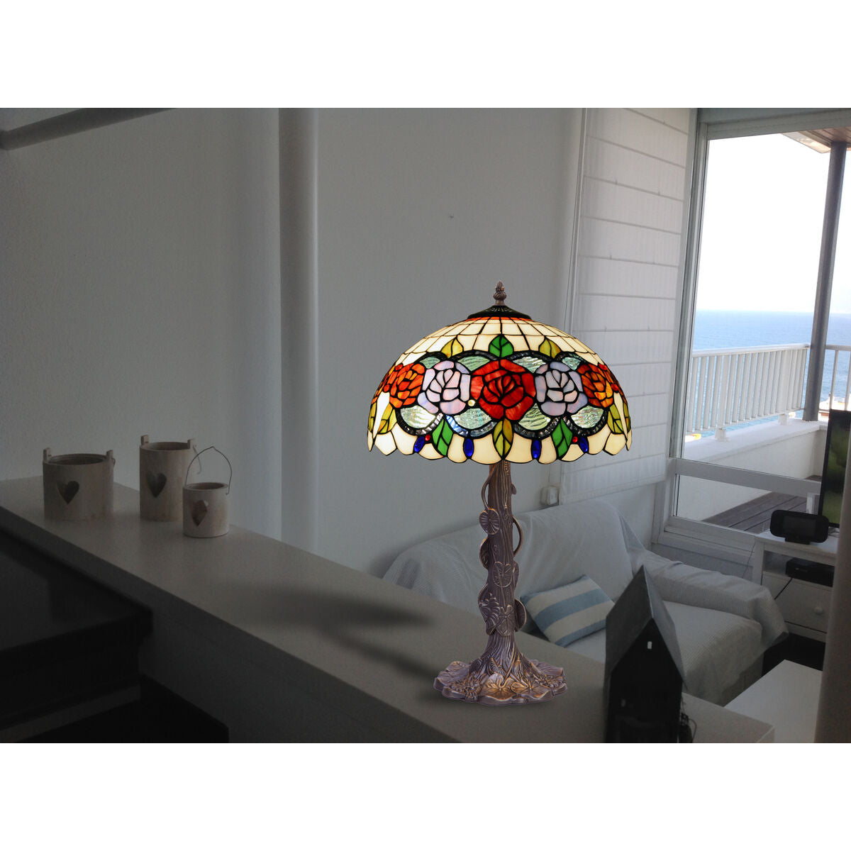 Viro Rosy Table Lamp Multicolour Zinc 60 W 40 x 60 x 40 cm