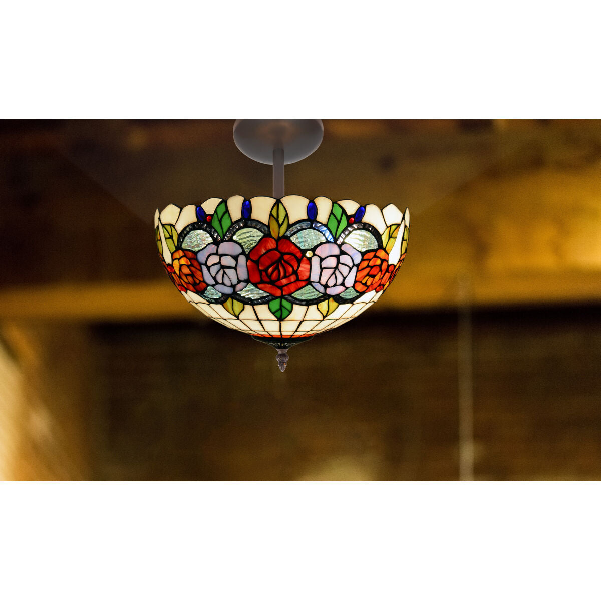 Viro Rosy Ceiling Lamp Multicolor Iron 60 W 30 x 45 x 30 cm