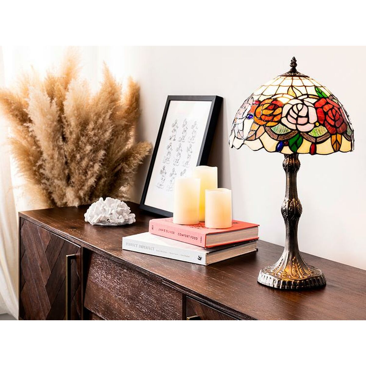 Viro Rosy Table Lamp Multicolour Zinc 60 W 30 x 50 x 30 cm