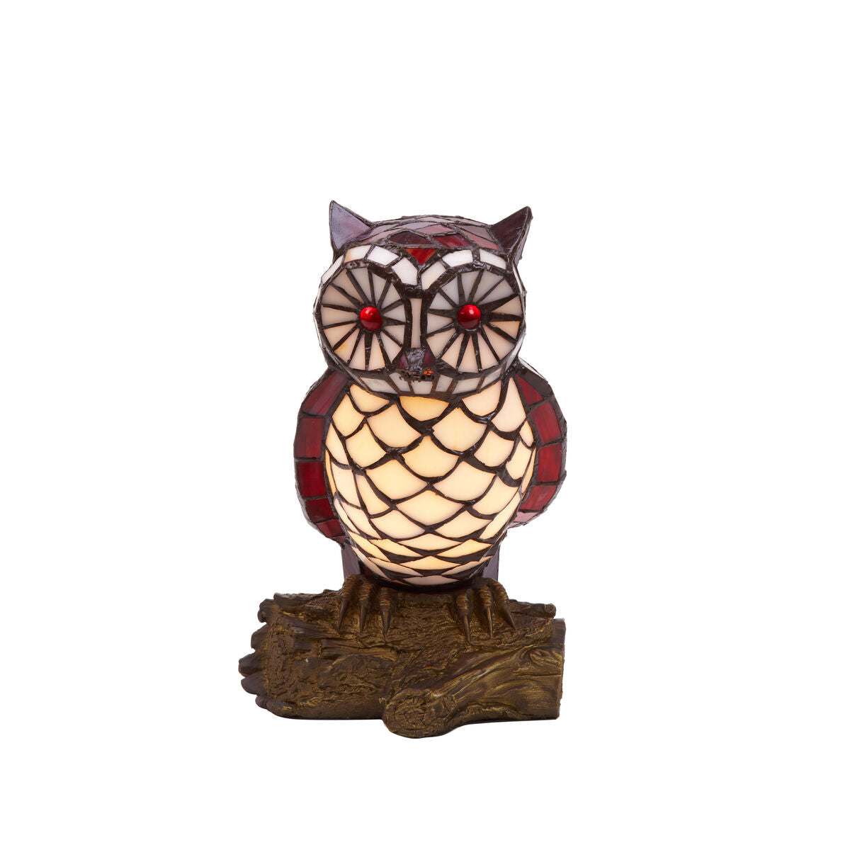 Viro Table Lamp Lighting Multicolour Glass 22 x 30 x 19 cm Owl