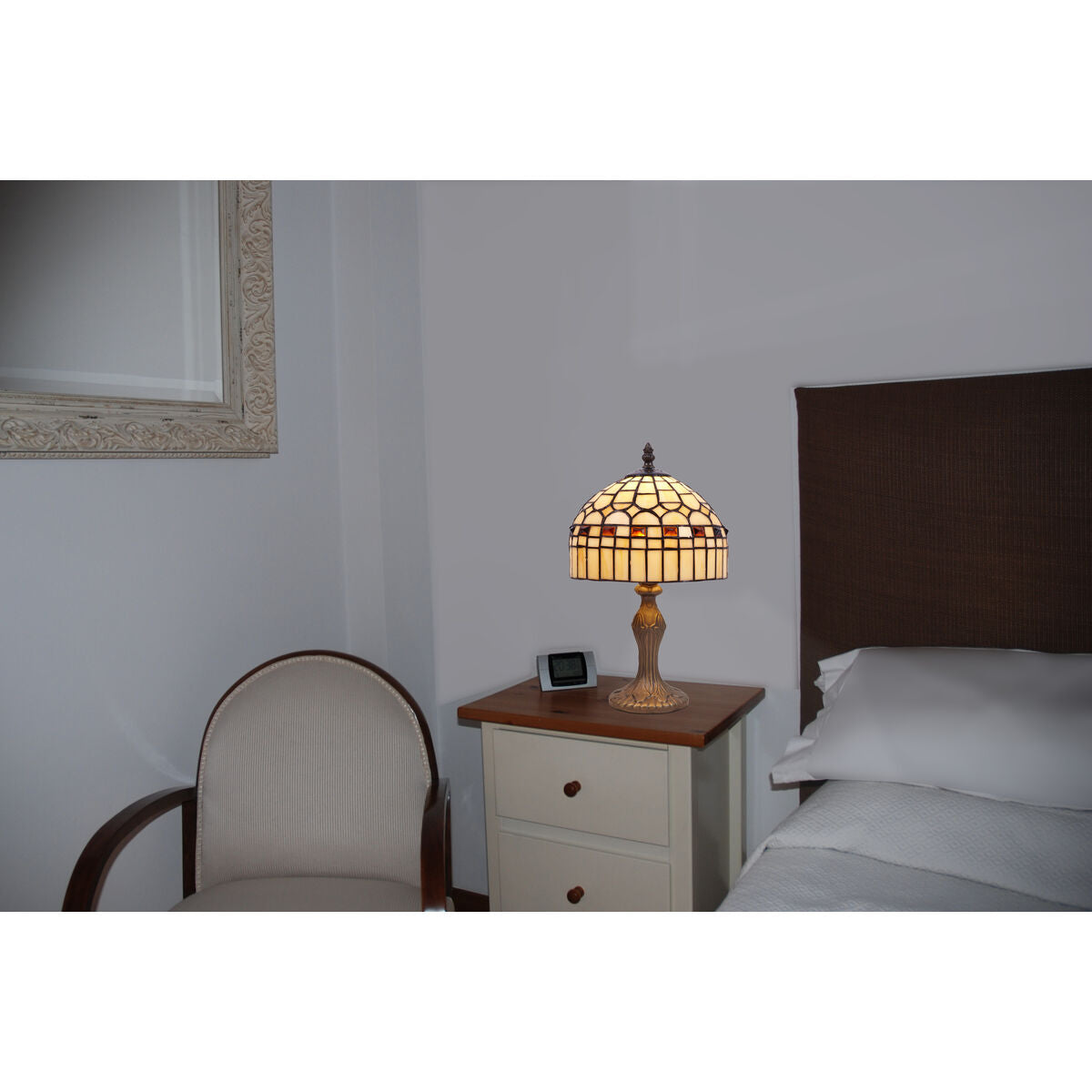 Lámpara de mesa Viro TABLE LAMP Beige Zinc 60 W 20 x 37 x 20 cm