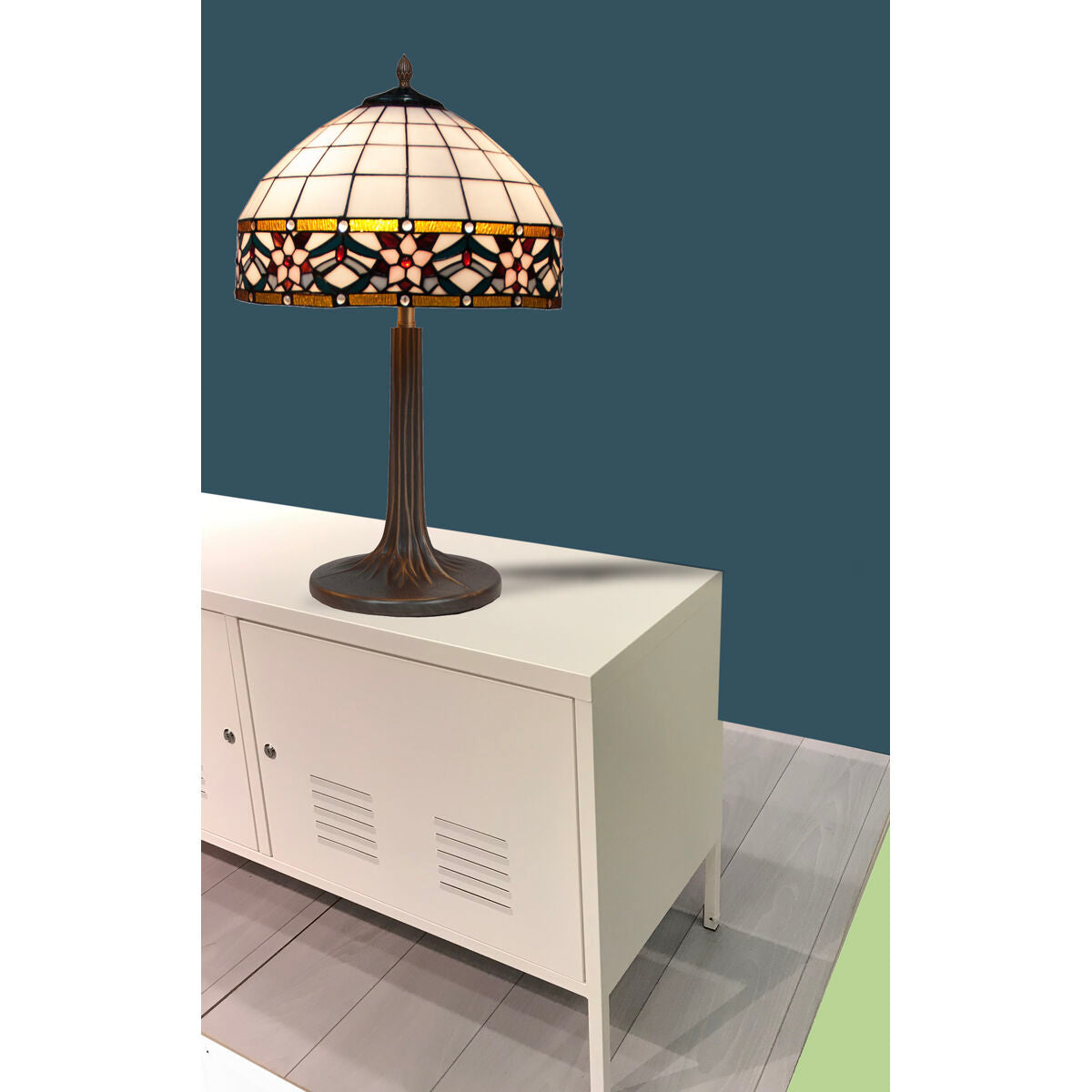 Viro Museum Table Lamp White Zinc 60 W 40 x 62 x 40 cm