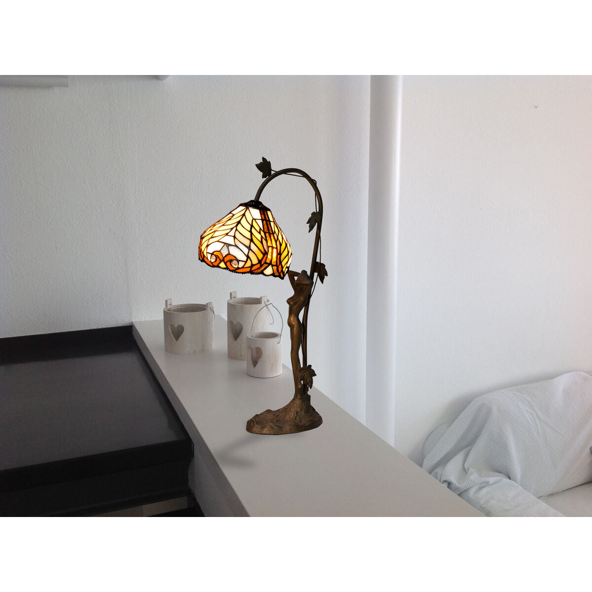 Viro Dalí table lamp Brown Zinc 60 W 20 x 54 x 20 cm