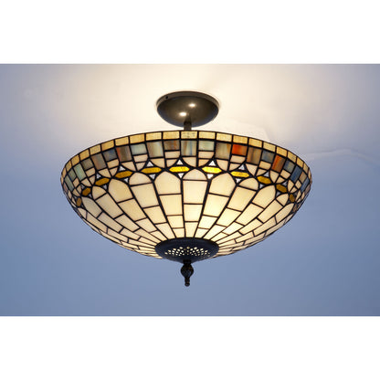 Viro Quartz Amber Iron Ceiling Lamp 60 W 40 x 45 x 40 cm