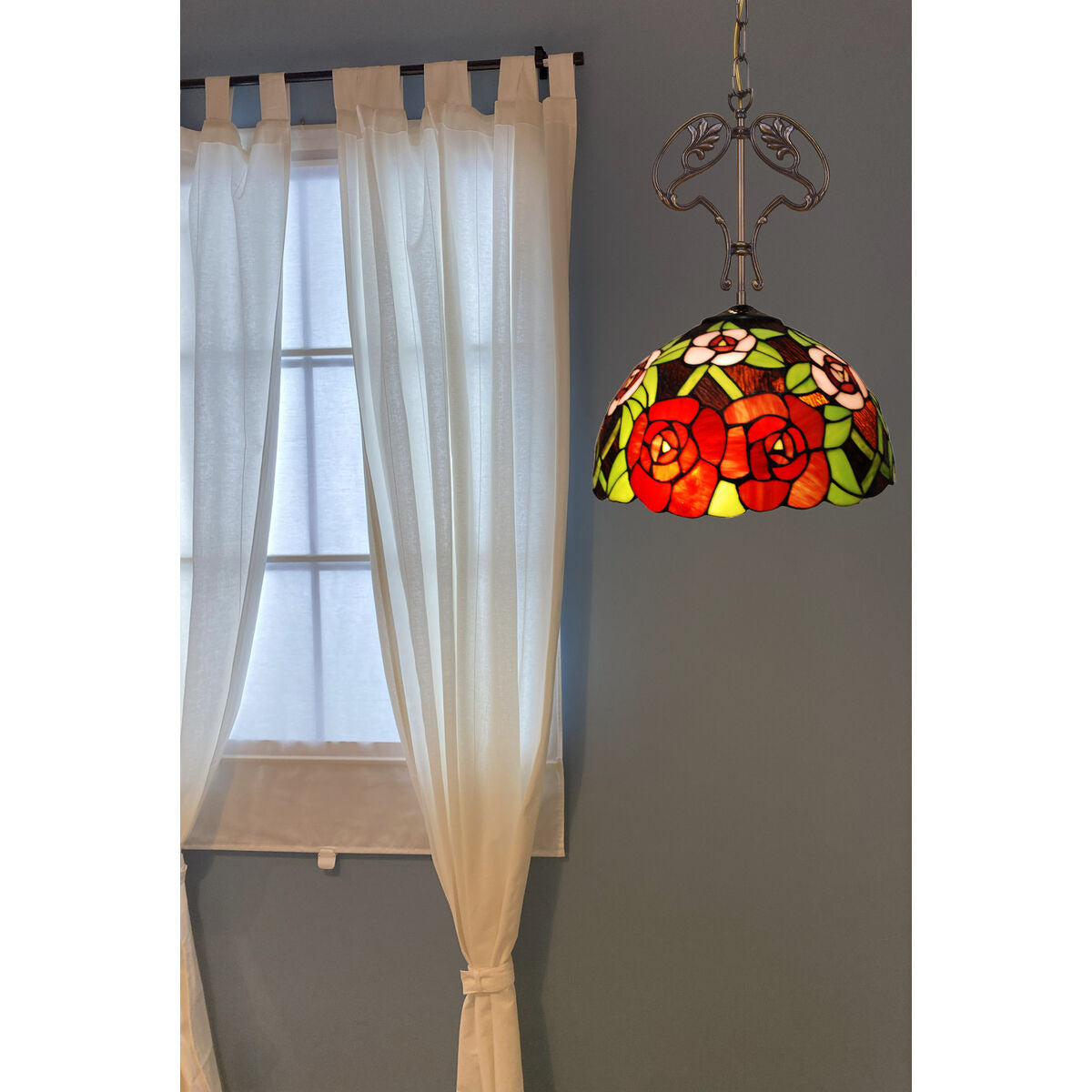 Viro Ceiling Lamp Red Zinc 60 W 30 x 30 x 30 cm