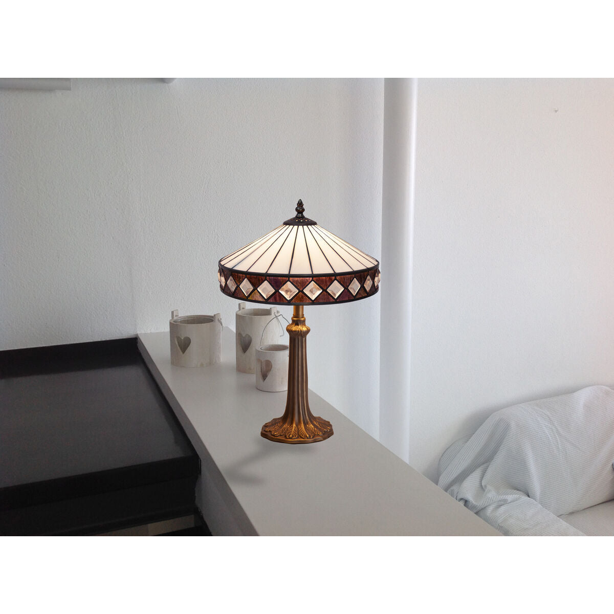 Viro Ilumina Table Lamp White Zinc 60 W 30 x 50 x 30 cm