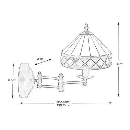 Aplique de Pared Viro Ilumina Blanco Hierro 60 W 25 x 32 x 28 cm