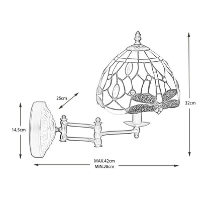 Aplique de Pared Viro Hexa Marfil Hierro 60 W 25 x 32 x 28 cm