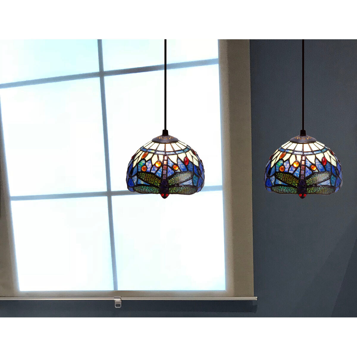 Viro Ceiling Lamp Blue Iron 60 W 50 x 20 x 20 cm