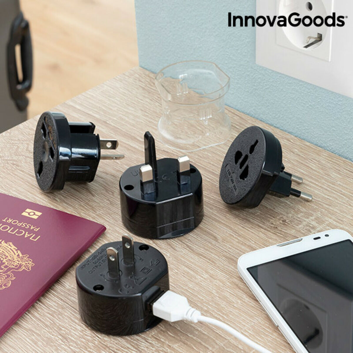 Electrip InnovaGoods Universal Travel Plug Adapter (Refurbished A)