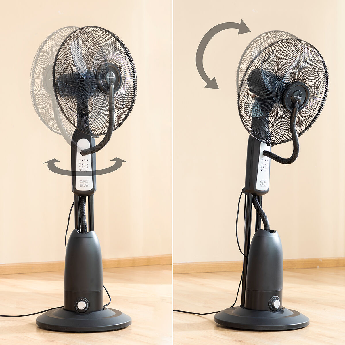 InnovaGoods Standing Misting Fan with Remote Control Black 2.8 L 90 W (Refurbished C)