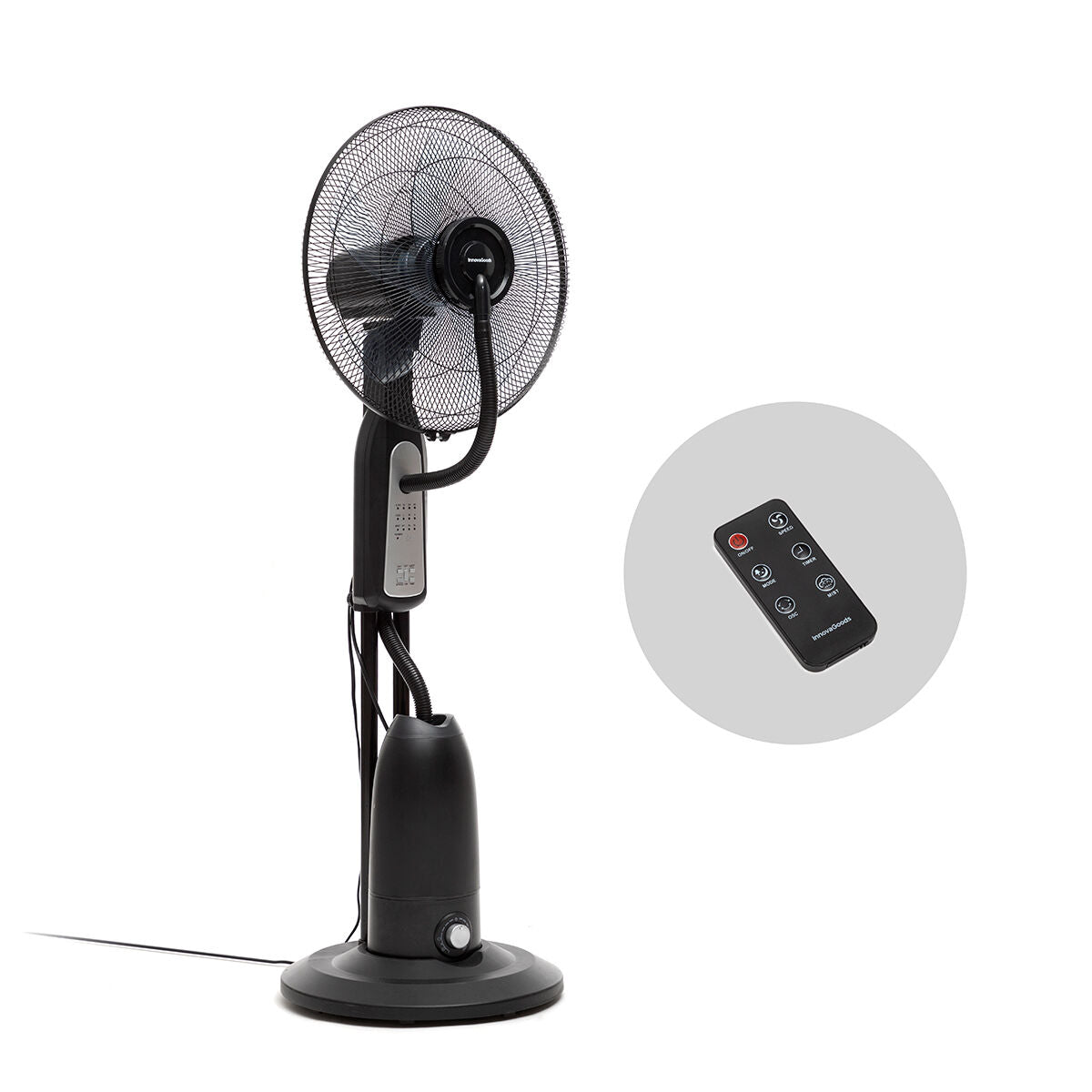 InnovaGoods Standing Misting Fan with Remote Control Black 2.8 L 90 W (Refurbished C)